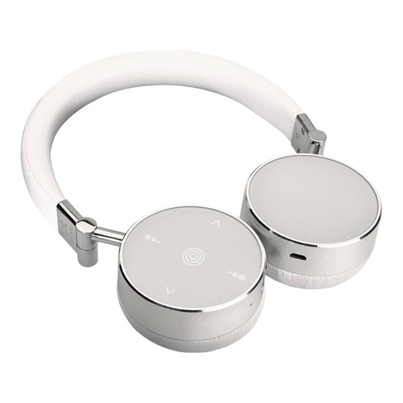 NIB CLEER BT Wireless Headphone Lightweight White Silver Bluetooth Headphones - Picture 5 of 10